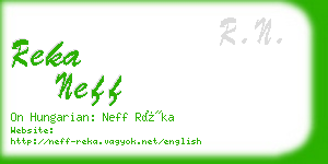 reka neff business card